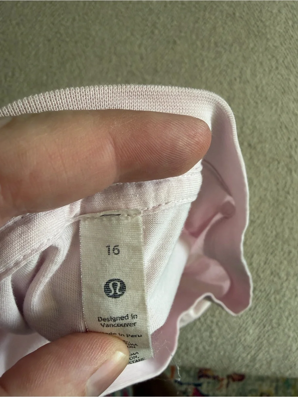 Lululemon all yours cotton tee in strawberry milkshake